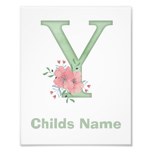 Personalisierter Farbbrief Y Foto drucken (Vorne)