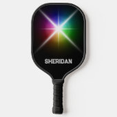 Personalisierter Farbburgenschwarz Pickleball Schläger (Rückseite)