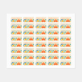 Personalisierter Farbdruck Abstrakter Kindname Etiketten (Blatt)