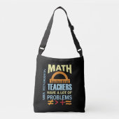 Personalisierter, farbenfroher Mathematiklehrer Tragetaschen Mit Langen Trägern (Vorderseite)