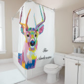 Personalisierter farbenfroher Pop Art Dez Duschvorhang (Beispiel)