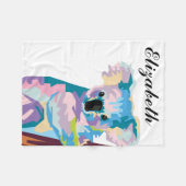 Personalisierter farbenfroher Pop Art Koala Fleecedecke (Vorderseite (Horizontal))