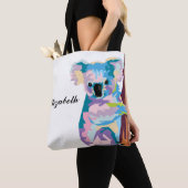 Personalisierter farbenfroher Pop Art Koala Tasche (Von Nahem)