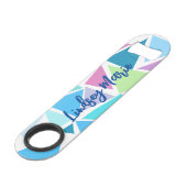 PERSONALISIERTER, FARBIGER FLASCHENOPENER SPEED FLASCHENÖFFNER (Vorderseite Schrägansicht)