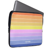 Personalisierter Farbiger Horizontale Streifen Son Laptopschutzhülle (Vorne Rechts)