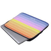 Personalisierter Farbiger Horizontale Streifen Son Laptopschutzhülle (Vorne Knopf)
