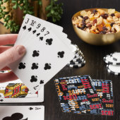 Personalisierter Farbname überall in Schwarz Spielkarten (In Situ)