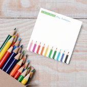 Personalisierter Farbstift für Lehrer Nachhinweise Post-it Klebezettel