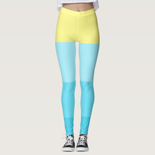 Personalisierter Farbstreifen Leggings (Vorderseite)