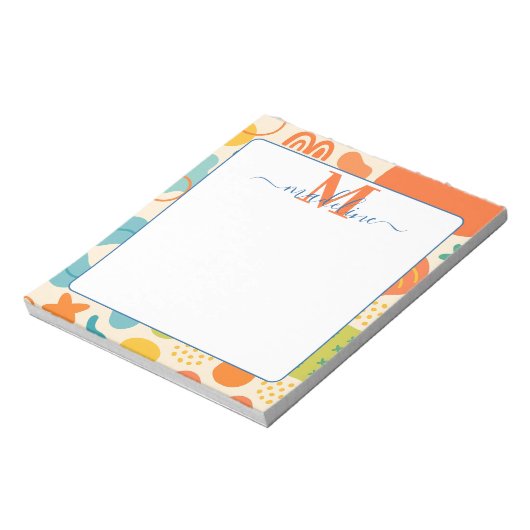 Personalisierter Farbtabak Abstrakt Notepad Notizblock (Rotiert)