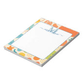 Personalisierter Farbtabak Abstrakt Notepad Notizblock (Rotiert)