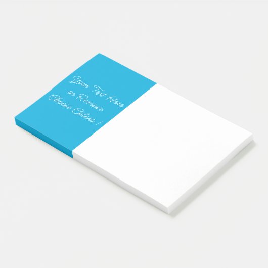 Personalisierter Farbtext Blue Post-it®-Hinweis Post-it Klebezettel (angewinkelt)