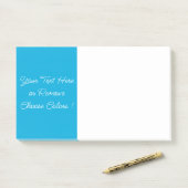 Personalisierter Farbtext Blue Post-it®-Hinweis Post-it Klebezettel (Auf Schreibtisch)