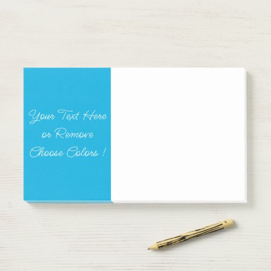 Personalisierter Farbtext Blue Post-it®-Hinweis Post-it Klebezettel (Auf Schreibtisch)