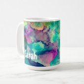 Personalisierter Farbton Wasserfarbe Farbe Spritze Kaffeetasse (Vorderseite Links)