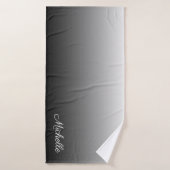 Personalisierter Farbverlauf Ober-schwarze Farbtön Badehandtuch (Badehandtuch)