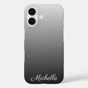 Personalisierter Farbverlauf Ober-schwarze Farbtön iPhone 16 Hülle