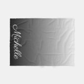 Personalisierter Farbverlauf Ober-schwarze Farbtön Fleecedecke (Vorderseite (Horizontal))