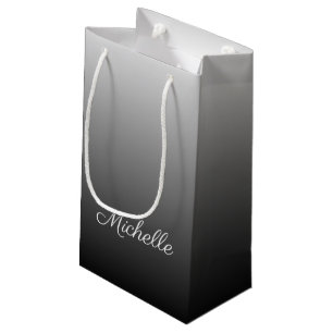 Personalisierter Farbverlauf Ober-schwarze Farbtön Kleine Geschenktüte