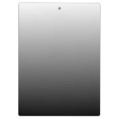 Personalisierter Farbverlauf Ober-schwarze Farbtön Klemmbrett (Rückseite)