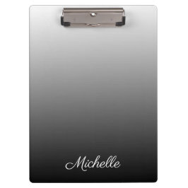 Personalisierter Farbverlauf Ober-schwarze Farbtön Klemmbrett