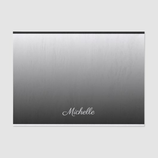 Personalisierter Farbverlauf Ober-schwarze Farbtön Seidenpapier (Vorderseite)