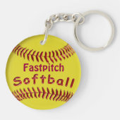 Personalisierter Fastpitch Schlüsselanhänger (Rückseite)