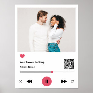 Personalisierter Favorit Song - Canvas Print Poster