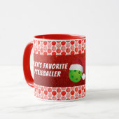 Personalisierter Favoritenpickleballer Red Tasse (Vorderseite Links)