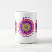 Personalisierter Februar Geburtsmonat Blume Violet Kaffeetasse (Mittel)