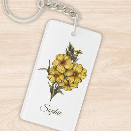 Personalisierter Februar Geburtstag Blume Schlüsse Schlüsselanhänger