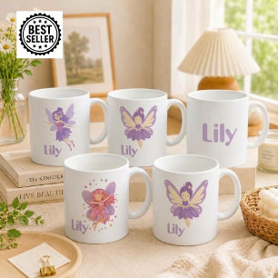 personalisierter Feenbecher für Mädchen Kaffeetasse