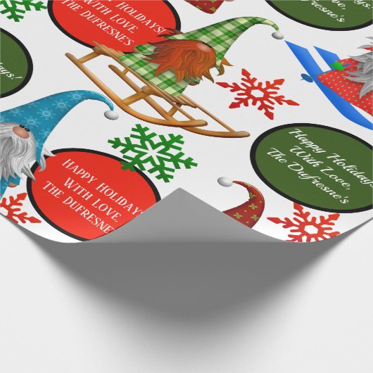 Personalisierter Feiertag Geschenkpapier (Ecke)