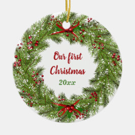 Personalisierter Feiertag Kraut Keramik Orna Ornament