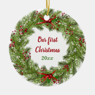 Personalisierter Feiertag Kraut Keramik Orna Ornament