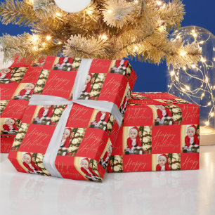 Personalisierter Feiertag mit einem Foto Geschenkpapier