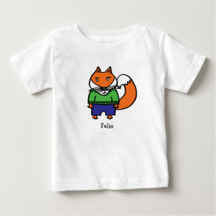 Personalisierter Felix der Fuchs Baby T-shirt
