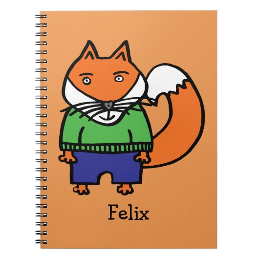 Personalisierter Felix der Fuchs Notizblock (Vorderseite)