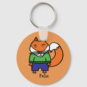 Personalisierter Felix der Fuchs Schlüsselanhänger