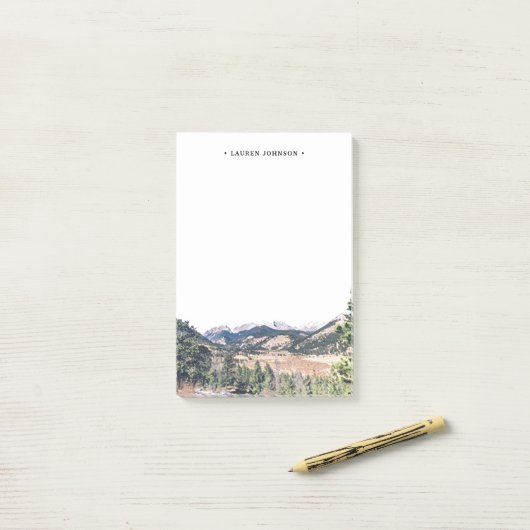 Personalisierter Felsberg Post-it Klebezettel (Auf Schreibtisch)