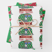 Personalisierter Feriencampingplatz Weihnachten Geschenkpapier Set (Beispiel)