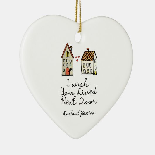 Personalisierter Fernfreund Keramik Ornament (Rechts)