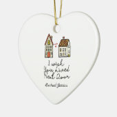 Personalisierter Fernfreund Keramik Ornament (Links)