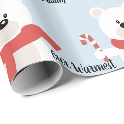 Personalisierter Festbär Geschenkpapier (Rolleneckpunkt)