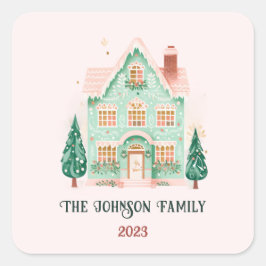 Personalisierter Festkleber Quadratischer Aufkleber