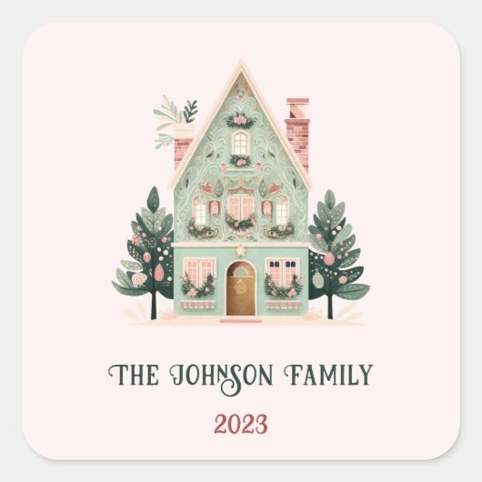 Personalisierter Festkleber Quadratischer Aufkleber (Vorderseite)