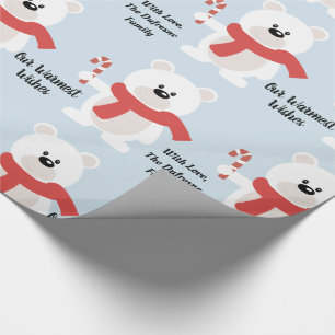 Personalisierter festlicher Bär Geschenkpapier