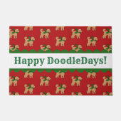 Personalisierter festlicher Doodle Doodle Red Holi Fußmatte (Vorderseite)