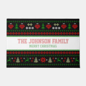 Personalisierter festlicher Weihnachtssüßer Fußmatte (Vorderseite)