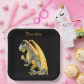 Personalisierter Feueratmungsdrache Pappteller (Party)